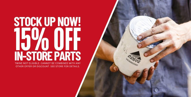 Get 15% OFF In-Store Parts!