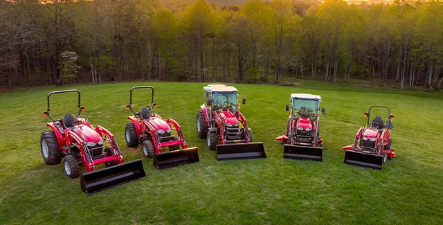 Massey Ferguson compact tractor line up.