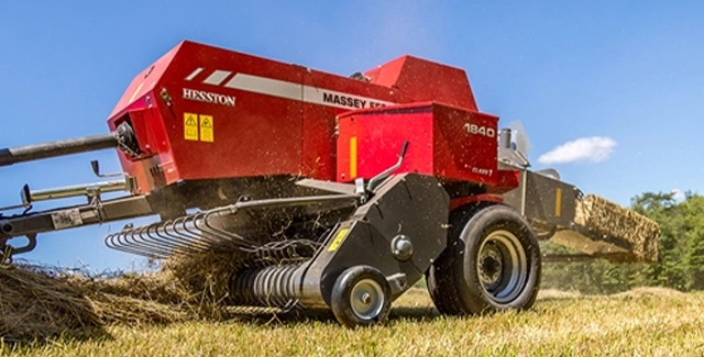 Hesston by Massey Ferguson 1800 small square baler.