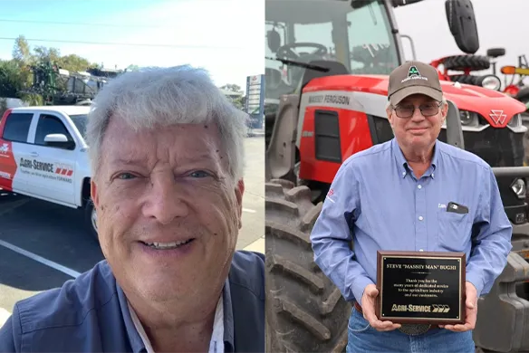 Agri-Service employees Mike Walker and Steve Bughi