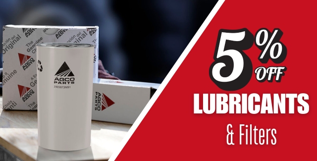 5% off lubricants and filters promo card