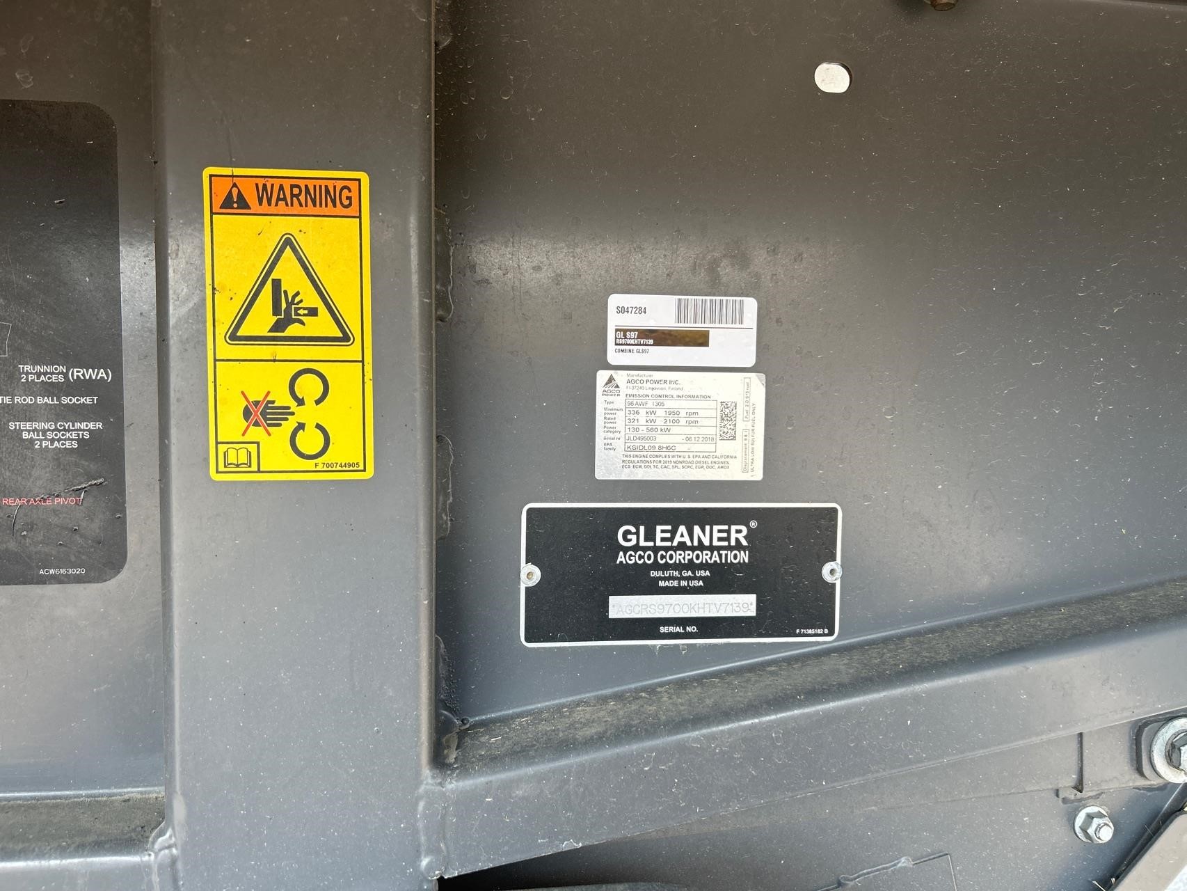 2019 Gleaner S97