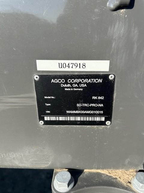 2022 Massey Ferguson RK842SDTRC-PRO