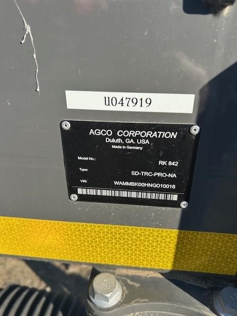 2023 Massey Ferguson RK842SDTRC-PRO