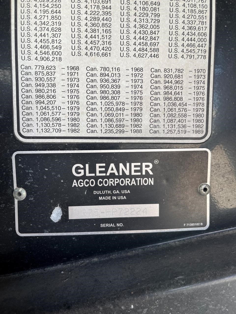 2005 Gleaner R75