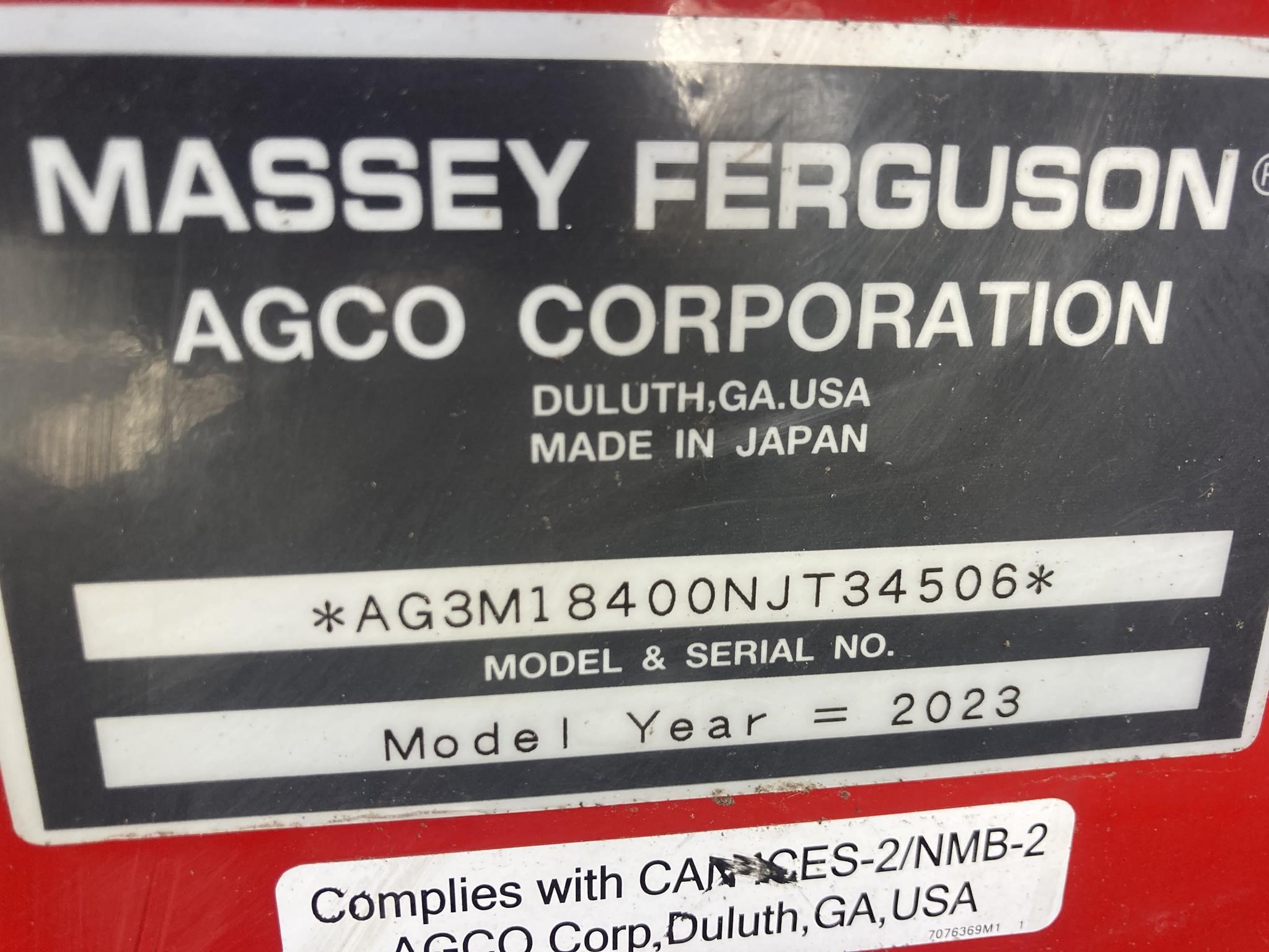 2023 Massey Ferguson 1840M