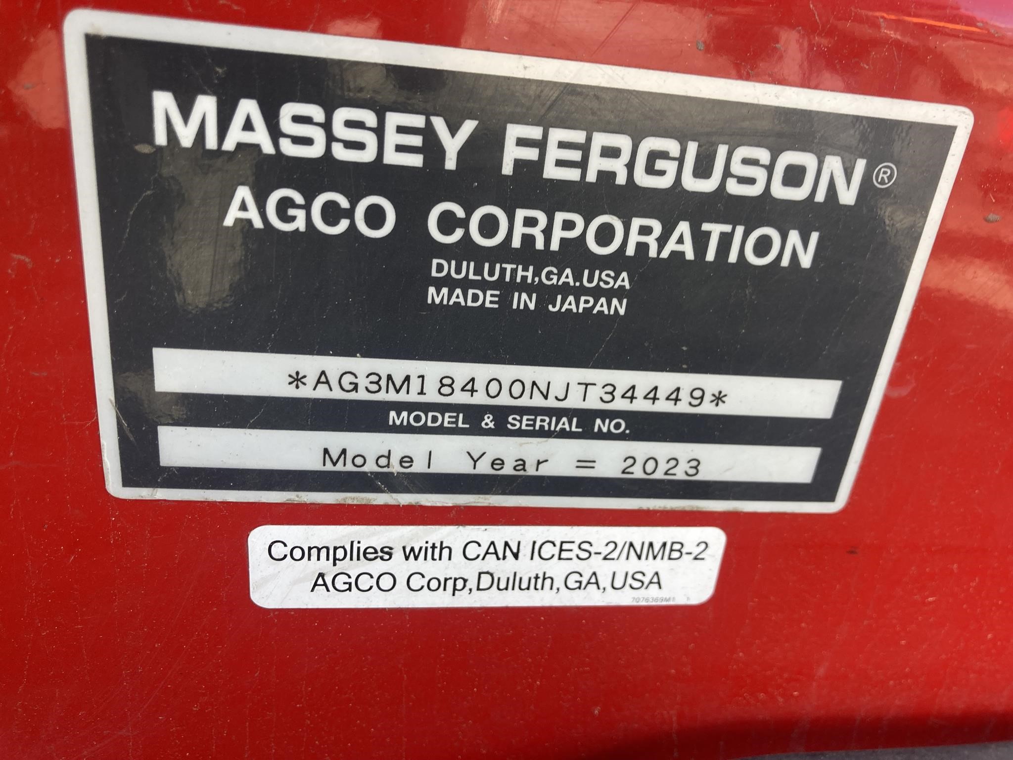 2023 Massey Ferguson 1840M