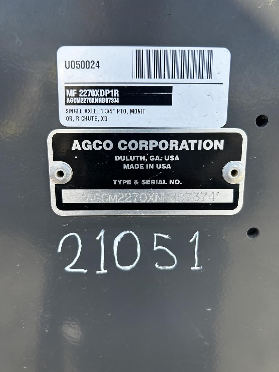 2022 Massey Ferguson 2270XD