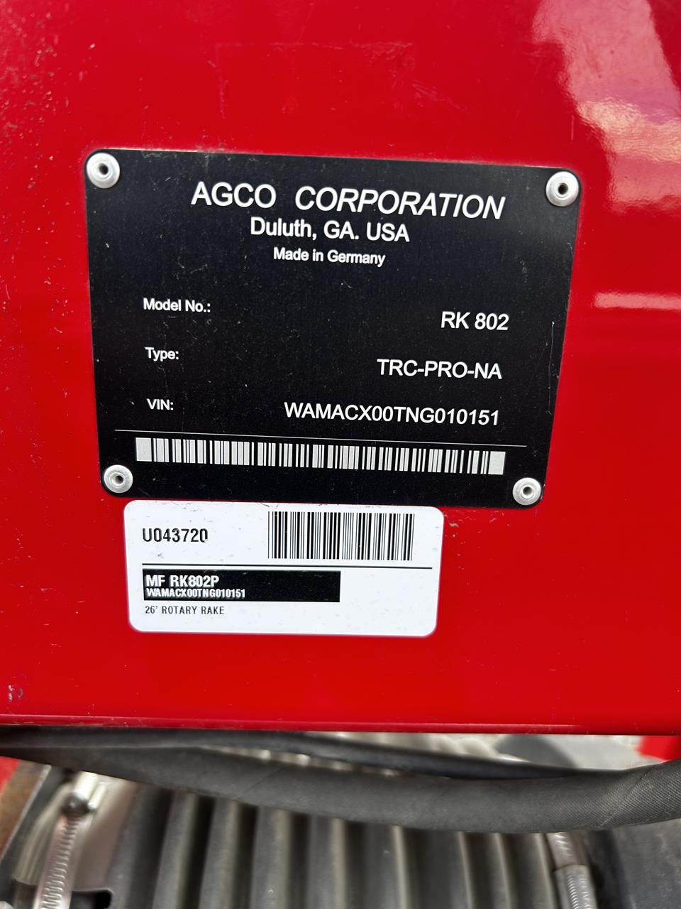 2023 Massey Ferguson RK802TRC-PRO