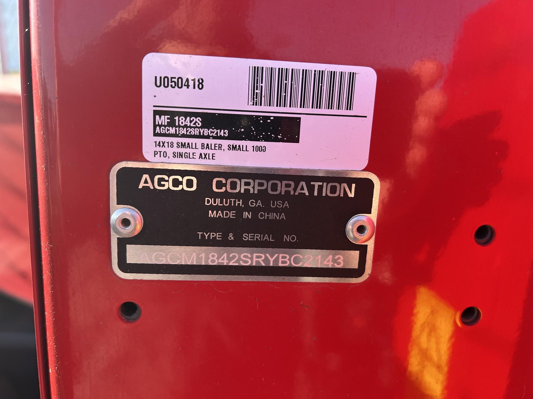 2024 Massey Ferguson 1842S
