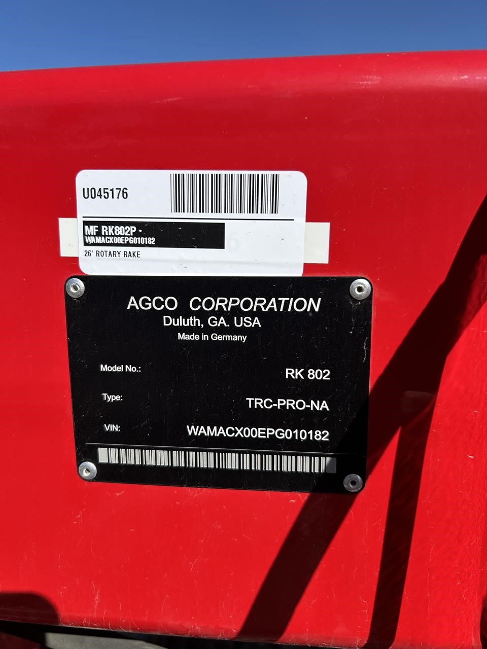 2024 Massey Ferguson RK802TRC-PRO