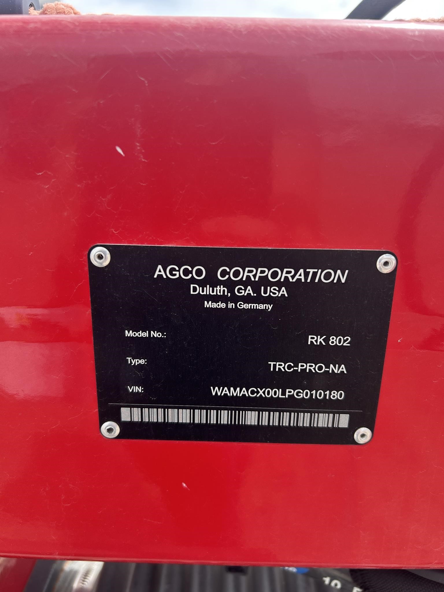 2024 Massey Ferguson RK802TRC-PRO