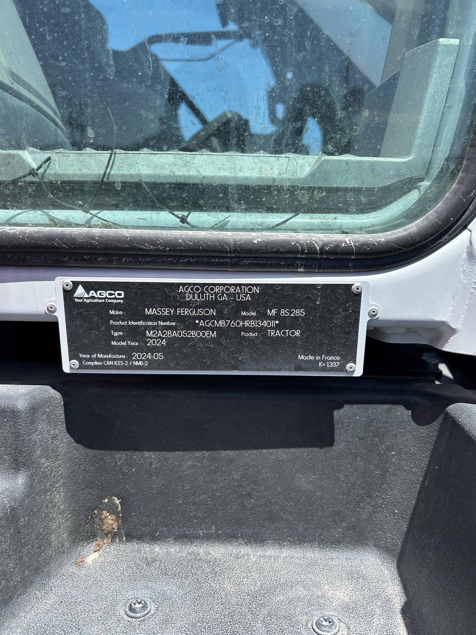 2024 Massey Ferguson 8S.285