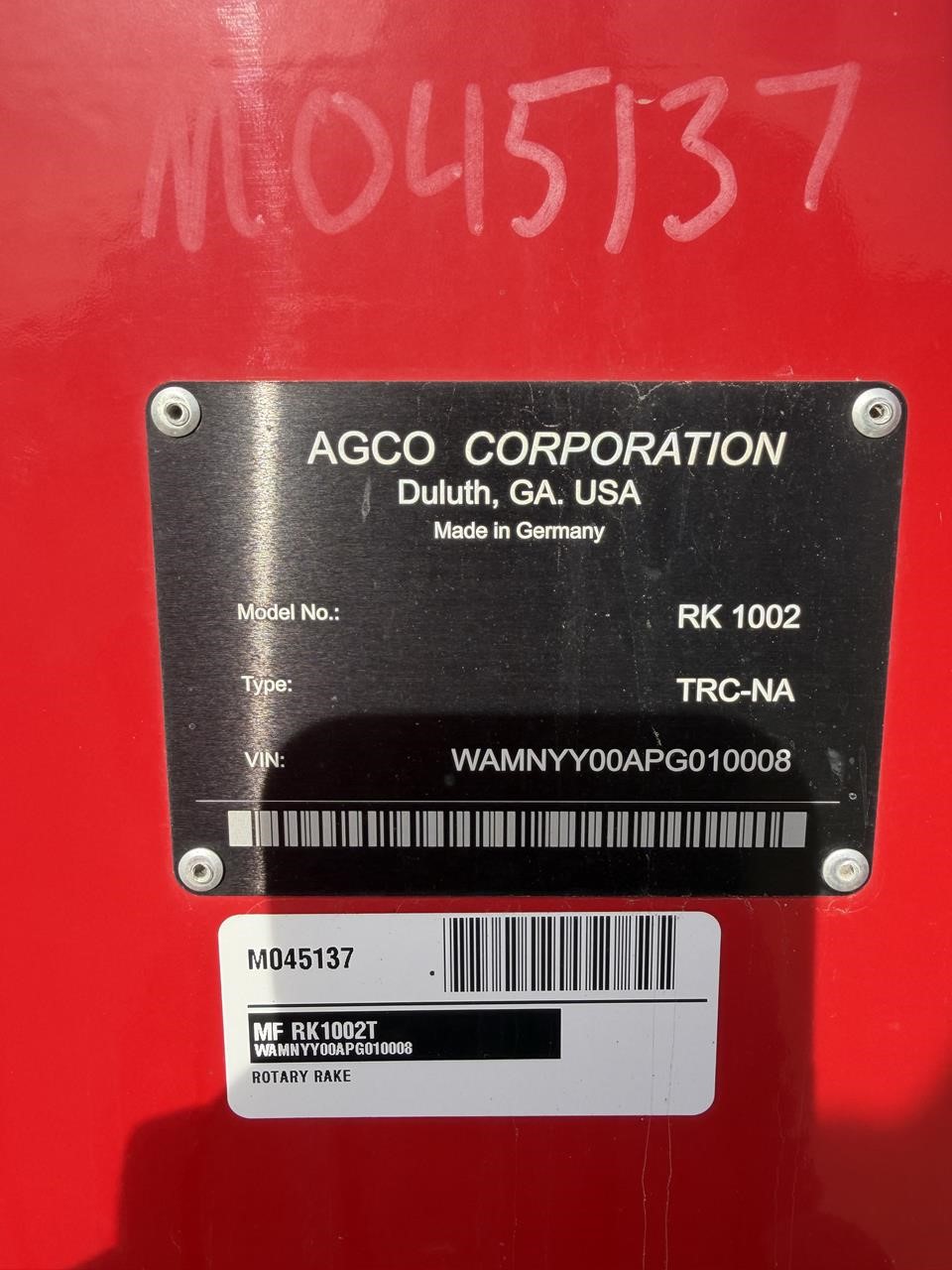 2024 Massey Ferguson RK1002T