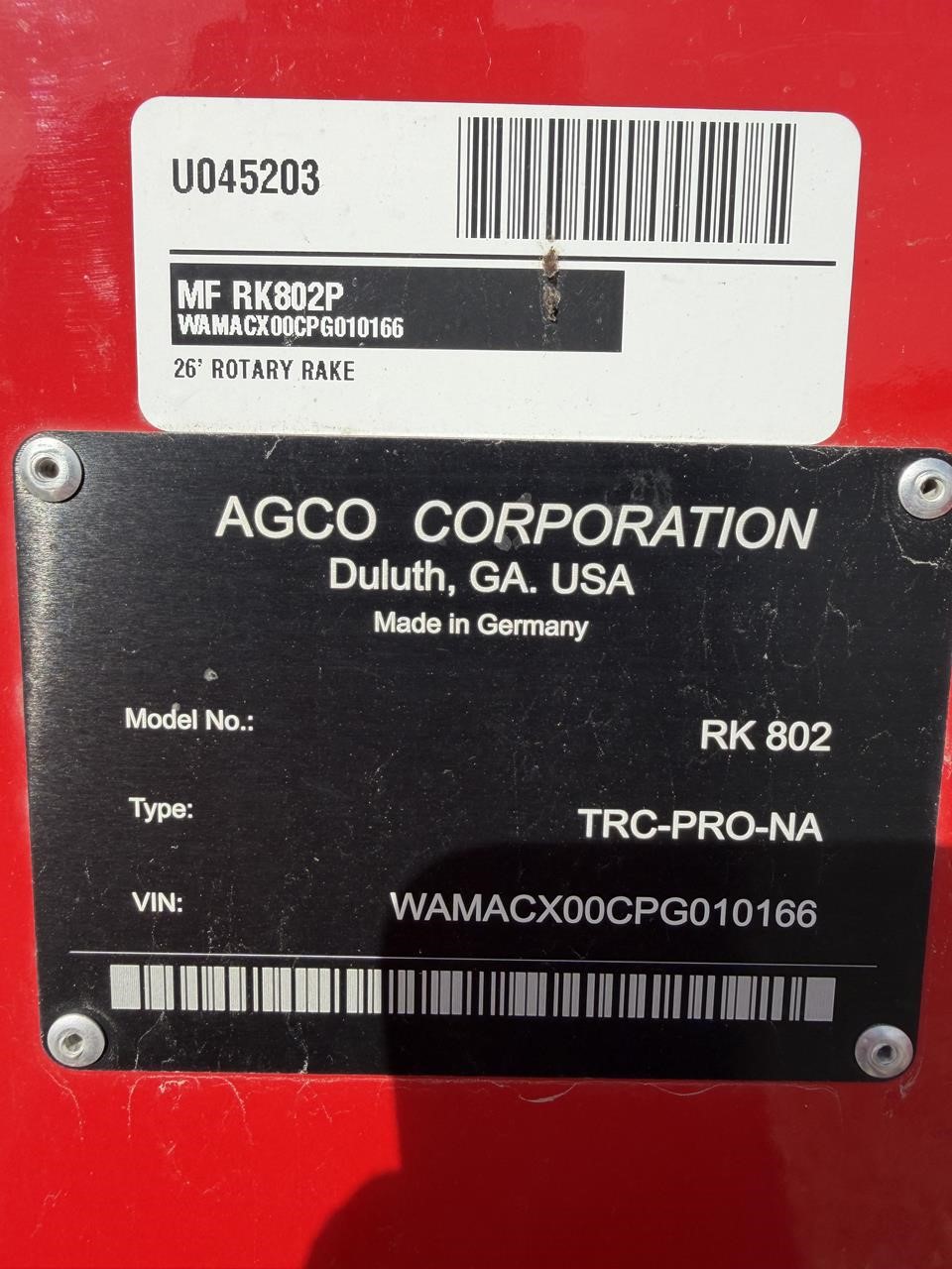 2024 Massey Ferguson RK802TRC-PRO